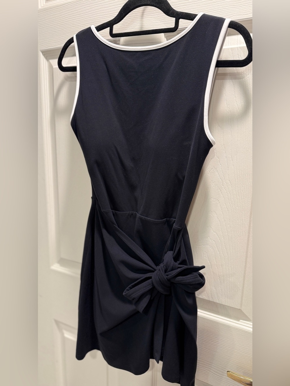 YPB by Abercrombie Black Athletic Wrap Dress with Built-In Shorts & Padded Bra - Picture 3 of 10